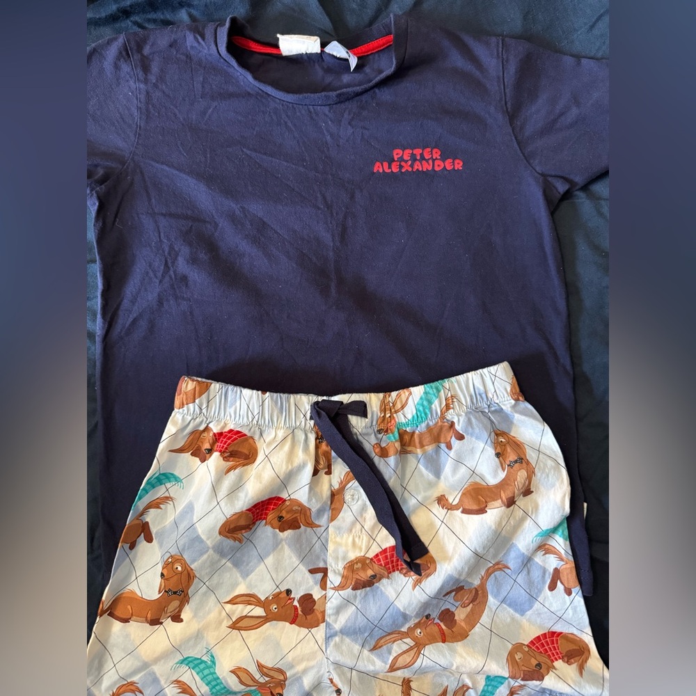 Peter Alexander Kids Pajamas - Navy and Multicolor DOGS!